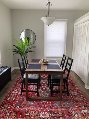 Dining room, open to the living room. Also, laundry closet ( washer/dryer).