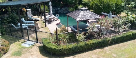 The pool area