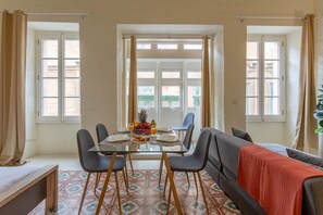 The dining area