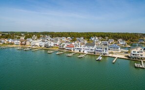 Aerial View of Captain's Cove Bayfront.