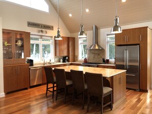 Gourmet Kitchen with Counter Seating  