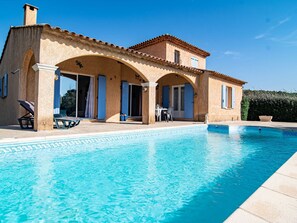 Water, Sky, Blue, Building, Azure, Swimming Pool, Shade, Body Of Water, Plant, Leisure