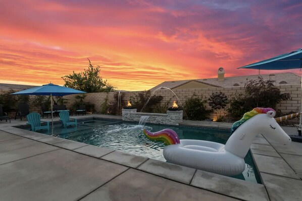 Beautiful salt water  Pool and Spa