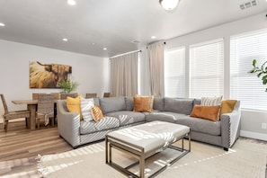 Family room featuring a comfortable sectional couch