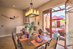 Dining Area | Dishes & Flatware Provided | Patio Access