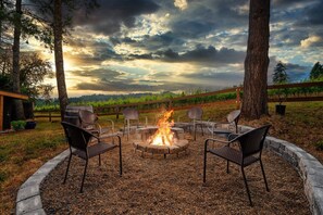 Evenings on the deck with fire pit were memorable!  -Praerit