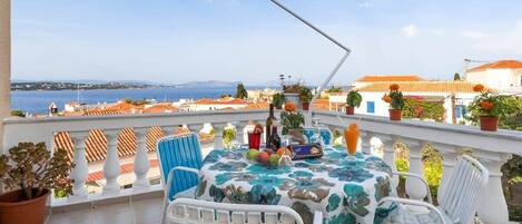 View of Spetses from the common balcony of the property