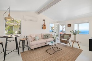 Sky Bungalow living space- bright and inviting!