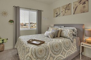Bedroom #2; queen bed with memory foam mattress