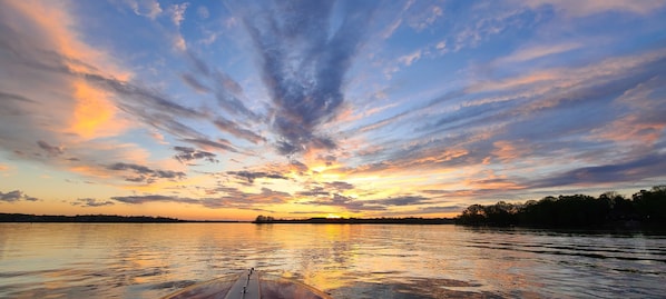 Sunset views while kayaking