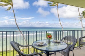 Front row, oceanfront location with stunning views!