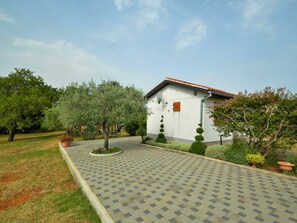 Plant, Cloud, Sky, Building, Door, Road Surface, Tree, House, Flower, Land Lot