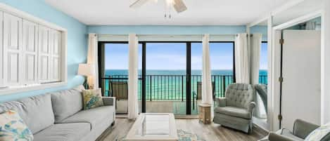 Spacious condo overlooking the Gulf. Great for families.