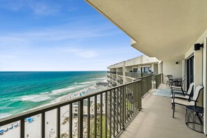 Beautiful views of the beach and Gulf of Mexico from the balcony.