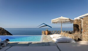 Relax by the sea water swimming pool and enjoy the view