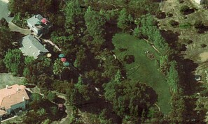 Aerial view of preserve and golf course. La Casita top left.