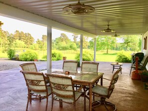 Lodge patio.