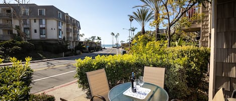 The ocean view patio is great place to sit and relax.