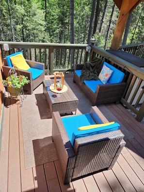 Relax on the deck with an awesome view
