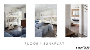 BUNK ROOM ENSUITE WITH SECTIONAL, KITCHENETTE & DINING
BEDROOM 2