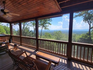 Relax for hours gazing across the valley to the Cohutta mountain range