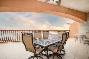dining table on patio
