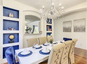 Lots of natural light and elegant decor.