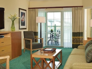 Premium Villa Living Room with Entertainment Ceneter and Sofa Bed