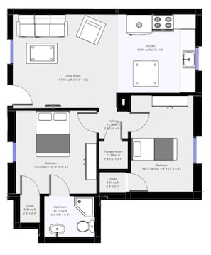 Layout of the "downstream" unit. The upstream unit is the mirror image of this