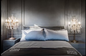 luxurious Italian linens, down comforter, amazing pillows,  five star mattress 
