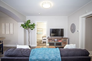 Living room with Smart TV and Pull-out Sofa