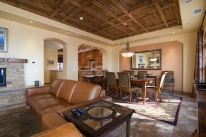 The wonderful open floor plan is perfect for time with family or entertaining