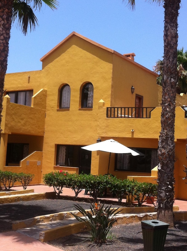 Apartment showing terrace. Photo taken early evening, terrace in sun all day.