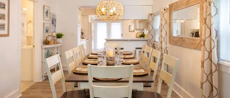 Dining room table with seating for 10