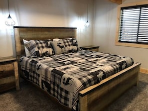 King bed in the master bedroom