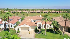 Ariel view from the street named Weiskopf within PGA West community.
