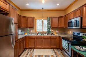 Well-stocked (equipment) full size kitchen so you can cook your favorite meals! 