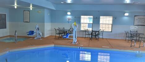 Spend time with family and friends in the indoor pool.