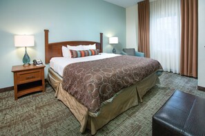 Drift to sleep in a comfortable bed after a wonderful day outside.