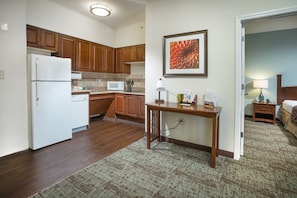 Prepare a meal in the equipped kitchen.