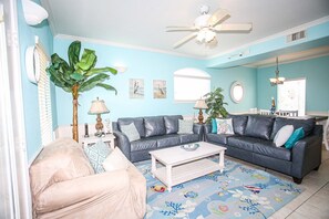 Living Area with sleeper sofa