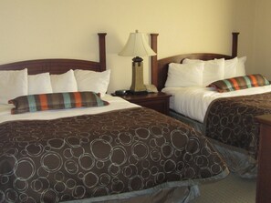 Drift to sleep in a comfortable bed after a wonderful day outside.