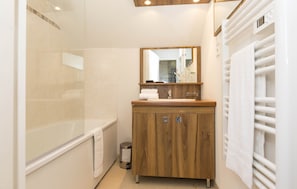 Get ready for your day in the bathroom.