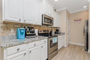 Fully stocked kitchen