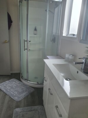 Bathroom, shower toilet and Laundry