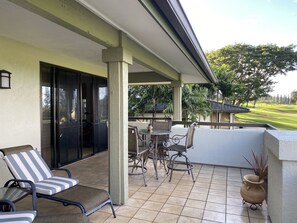 Oversized Lanai with choices for seating