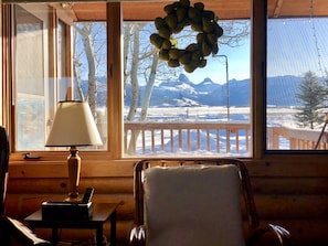 Living room view of the Tetons!