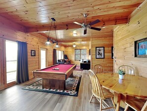 Game Room - Fireplace + Pool Table - First Floor