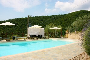 Water, Cloud, Plant, Swimming Pool, Umbrella, Sky, Azure, Chair, Building, Outdoor Furniture