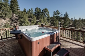 Hot Tub Living - A relaxing soak in the hot tub after a day of shopping is the perfect end to a long day.